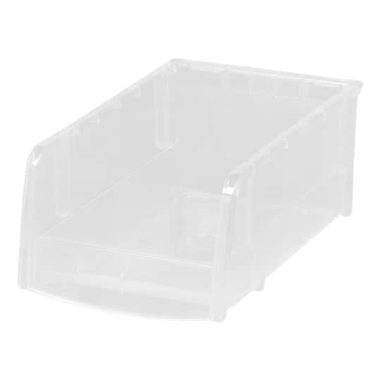 IRIS Small Clear Plastic Stacking Bin